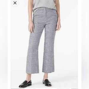 J. Crew Navy Gingham Hayden Kickout Crop Pants size 0